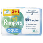 Servetele umede Harmonie Aqua Baby 3x48buc Pampers