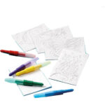 Set creativ de desenat cu sabloane si carioci spray Spray Pens TOTUM - imagine 2