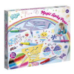 Set creativ de desenat cu sabloane si carioci spray schimbare a culorii - Magic Spray pens TOTUM