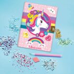 Set de creatie Decoreaza-ti propriul jurnal secret cu diamante Unicorn TOTUM - imagine 3