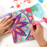 Set de creatie Caiet cu diamante Flori TOTUM - imagine 4
