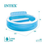 Piscina gonflabila pentru familie 229х218х79 cm 590 L, 6+ani Intex - imagine 2