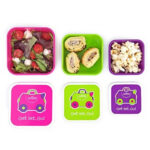 Caserole Gustare (Pink, green, purple) set 3 buc TRUNKI - imagine 3