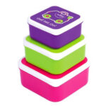 Caserole Gustare (Pink, green, purple) set 3 buc TRUNKI