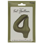 Balon Folie 86cm Cifra 4 Verde Maslin Ultra Mat Folat — изображение 2