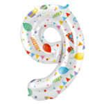 Balon Folie 86cm Joyful Party Cifra 9 Folat