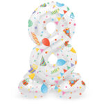 Balon Folie 72cm Joyful Party Cifra 8 cu baza Folat