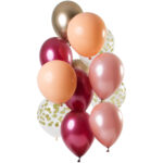 Set 12 Baloane latex Rich Ruby 33cm Folat