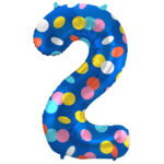 Balon Folie 86cm Colorful Dots Cifra 2 Folat