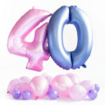 Balon Folie 86cm Matte Roz Cifra 4 Folat - imagine 2