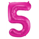 Balon Folie 86cm Magenta Cifra 5 Folat