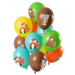 Set 12 Baloane latex Animale 33cm Folat