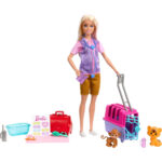 Set de joc Salvarea si Recuperarea -Papusa cu 2 figuri de animale si accesorii Barbie MATTEL - imagine 2