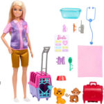 Set de joc Salvarea si Recuperarea -Papusa cu 2 figuri de animale si accesorii Barbie MATTEL - imagine 3