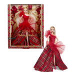 Papusa Barbie Blonda in Rochie Rosu, Signature 2024 MATTEL