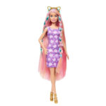 Papusa Barbie Fun and Fancy Hair Cu Par Colorat Extra-Lung si Accesorii MATTEL - imagine 3