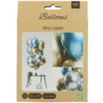 Set 12 Baloane latex Mirror Effect Sapphire 33cm Folat — изображение 2