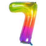 Balon Folie 81cm Curcubeu Cifra 7 Folat