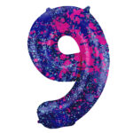 Balon Folie 86cm Paint Splash Cifra 9 Folat