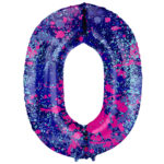 Balon Folie 86cm Paint Splash Cifra 0 Folat