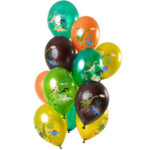 Set 12 Baloane latex Dino Metallic 33cm Folat
