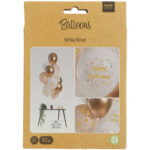 Set 12 Baloane latex Happy Birthday Flori 33cm Folat — изображение 2