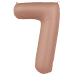 Balon Folie 86cm Cifra 7 Roz Vintage Ultra Mat Folat