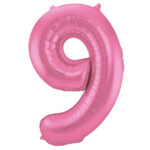 Balon Folie 86cm Matte Roz Cifra 9 Folat