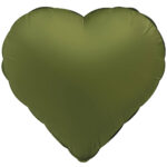 Balon Inima 45 cm Verde Maslin Ultra Mat Folat