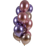 Set 12 Baloane latex Ultra Shine Amethyst 33cm Folat