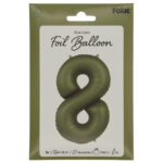 Balon Folie 86cm Cifra 8 Verde Maslin Ultra Mat Folat — изображение 2
