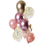 Set 12 Baloane latex Golden Blush 33cm Folat