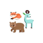 Primele abtibilduri Animale din padure Djeco - imagine 2