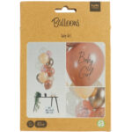 Set 12 Baloane latex Baby Girl 33cm Folat - imagine 2