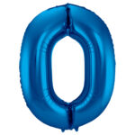 Balon Folie 86cm Cifra 0 Albastru Folat