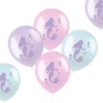 Set 6 Baloane pastel latex 33 cm Sirena Folat