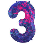 Balon Folie 86cm Paint Splash Cifra 3 Folat