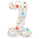 Balon Folie 72cm Joyful Party Cifra 7 cu baza Folat