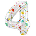 Balon Folie 86cm Joyful Party Cifra 4 Folat