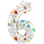 Balon Folie 86cm Joyful Party Cifra 6 Folat
