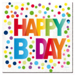 Set 20 Servetele Happy Bday Buline 33x33 cm Folat