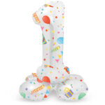 Balon Folie 72cm Joyful Party Cifra 1 cu baza Folat