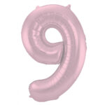 Balon Folie 86cm Matte Pastel Roz Cifra 9 Folat