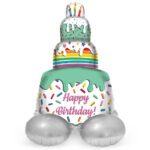 Balon Folie Tort cu Picioare 72cm Folat