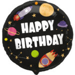 Balon Folie Happy Birthday Spatiu 45 cm Folat