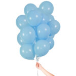 Set 30 Baloane latex albastru 23cm Folat