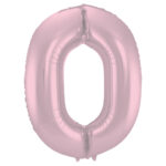 Balon Folie 86cm Matte Pastel Roz Cifra 0 Folat