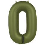 Balon Folie 86cm Cifra 0 Verde Maslin Ultra Mat Folat