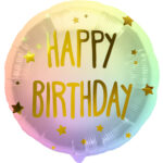 Balon Folie Stelute Happy Birthday 45 cm Folat