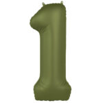 Balon Folie 86cm Cifra 1 Verde Maslin Ultra Mat Folat